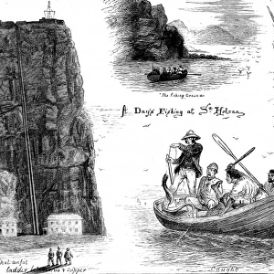 Scenes during a days fishing off St. Helena, c. 1877