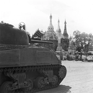 Scottish tank crew in Burma - 1945