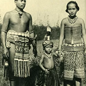 Sea Dayak family, Borneo, SE Asia