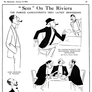Sem on the Riviera, famous personalities 1913