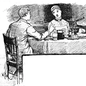 SERVANTS AT TABLE