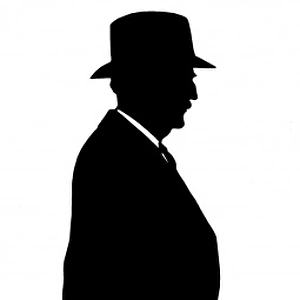 Silhouette of a military man