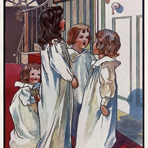 Sining a carol at Mothers door by Charles Robinson