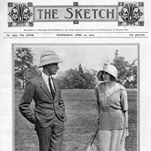Sketch cover Engagement of Lord Mountbatten & Edwina Ashley