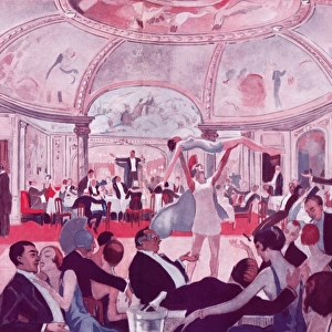 A sketch of the interior of Le Capitole night-spot in Paris