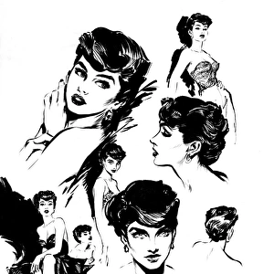Sketches of a woman by David Wright