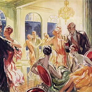 A Society ball in a London mansion during the Season