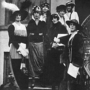 Society ladies as programme sellers at concert, WW1