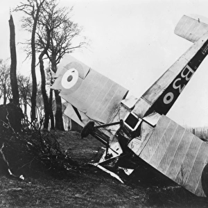 Sopwith Strutter plane crashed in airfield, France, WW1