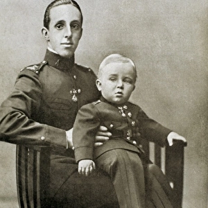 Spain (1908). King Alfonso XIII and the Prince