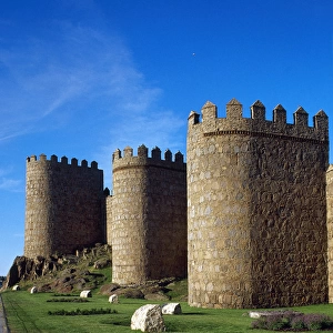 Spain. Avila. Section of the western sector of the medieval