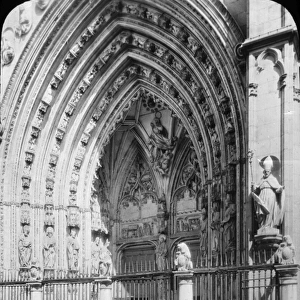 Spain - The Gate of Lions at the Cathedral, Toledo