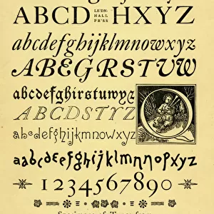 Specimens of type, Leadenhall Press, London