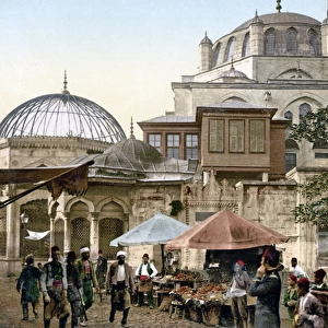 Street scene, Constaninople (Istanbul) Turkey, circa 1890s