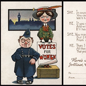 Suffragette Christmas Card Votes for Women