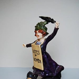 Suffragette Trampling on Policeman Ceramic