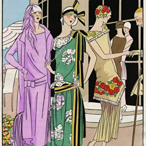 Three summer outfits by Molyneux, Doucet and Paul Poiret