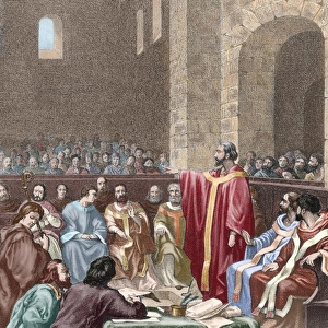 The Synod of Elvira. Approximately 305-306. Spain. Colored e