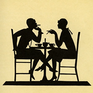 Tea Time in silhouette