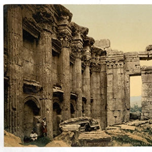 Temple of Jupiter, interior, Baalbek, Holy Land, (i. e. Ba l