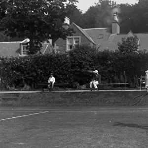 Tennis match at Beechgrove Tennis Club, Moffat