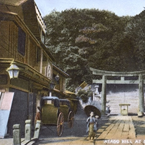 Torii (Shinto gate) at the Atago Hill at Shiba, Tokyo, Japan