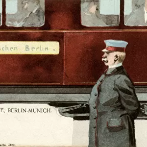 Train on the Berlin to Munich railway, Germany