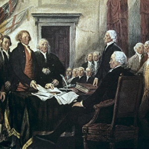 TRUMBULL, John (1756-1843). Declaration of Independence