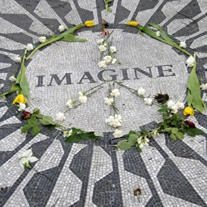 United States. New York. Central Park. Strawberry Fields. Me