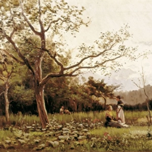 VAYREDA i VILA, Joaquim (1843-1894). Two Young
