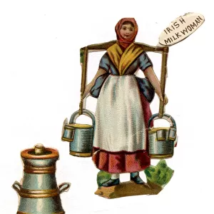 Victorian scrap, an Irish milkmaid