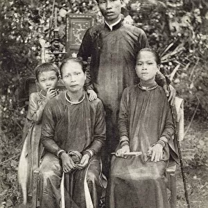 Vietnam - A notable local official and his family