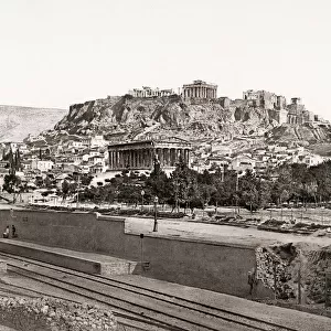 View of Athens Greece with the Acropolis