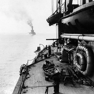 View on deck HMAS Australia, WW1