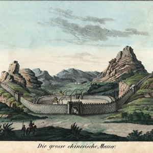 View of the Great Wall of China circa 1800