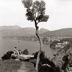 View of Sorrento, Italy, circa 1880s. Date: circa 1880s