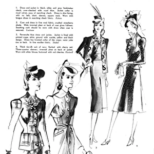 Wartime fashion section, Britannia and Eve, 1940