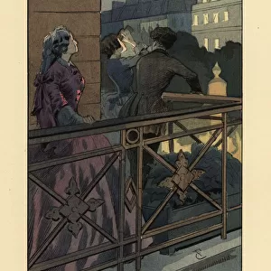Watching the comet, Paris, 1857