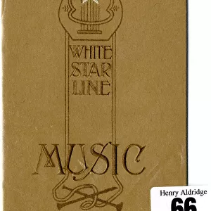 White Star Line - cover design, Music booklet