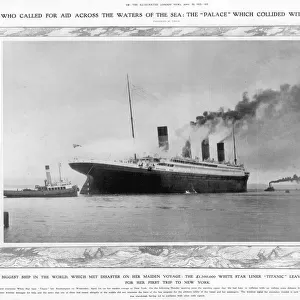 The White Star liner Titanic leaving Southampton
