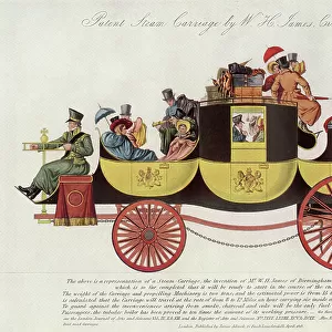 William Henry James project is just one of many ingenious devices whereby the power of steam is harnessed to road transportation. Date: 1828