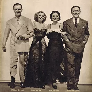 William Powell, Jean Harlow, Myrna Loy and Spencer Tracy