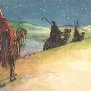 The three wise men following the star