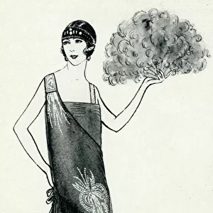Woman in flapper dress 1923
