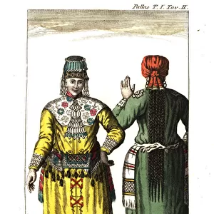 Women of the Mordvin Erzya people in traditional