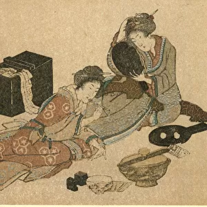 Woodblock print after Hokusai