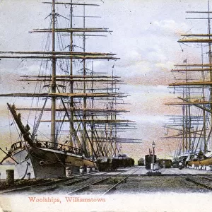 Wool ships at Williamstown, Melbourne, Australia