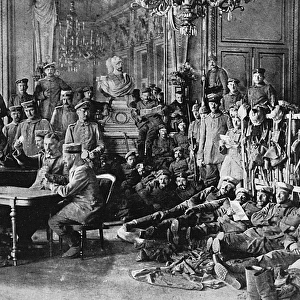WW1 - German soldiers in a Chateau Ballroom near Aarschot