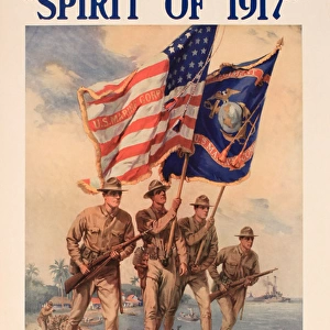 WW1 recruitment poster, Spirit of 1917, US Marines