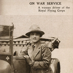 WW1 - A woman driver of the Royal Flying Corps